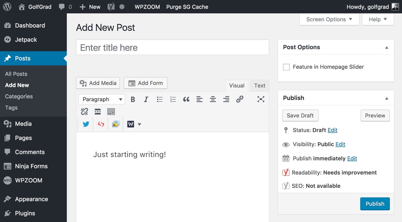 wordpress editor