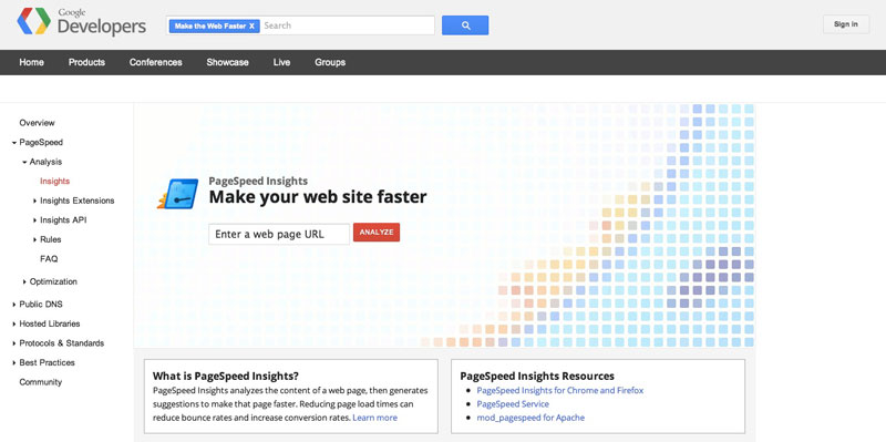 Google's PageSpeed Insights