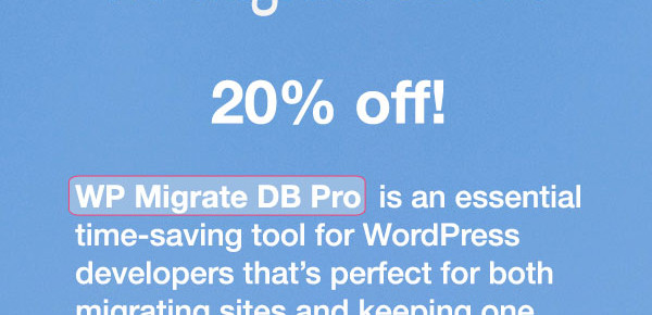 WP Migrate DB Pro Deal