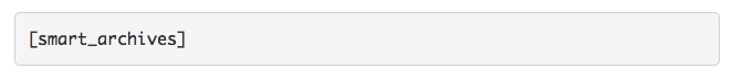 Smart Archives Shortcode