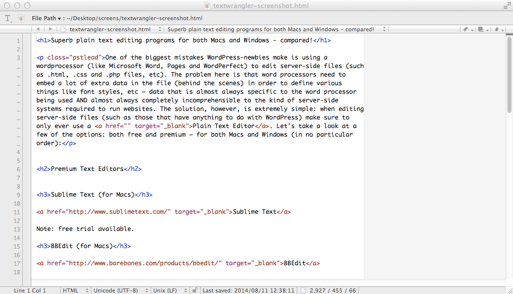 textwrangler bbedit