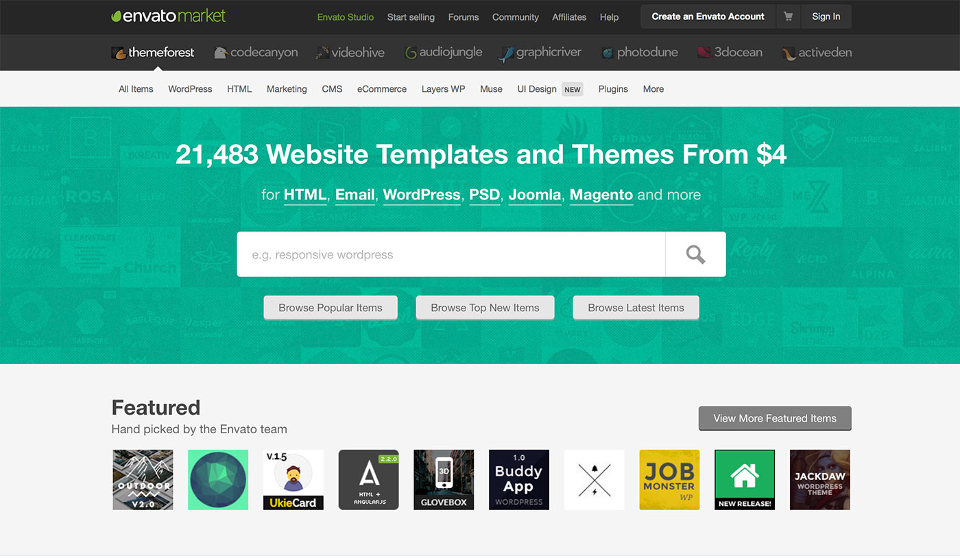 Image result for Best Market for WordPress Themes: TemplateMonster or ThemeForest?