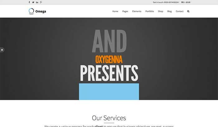 Omega - One-Page WordPress Theme