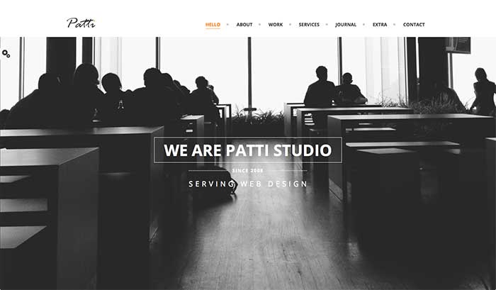 Patti - бір беттік WordPress тақырыбы