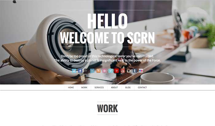 SCRN - One-Page WordPress Theme