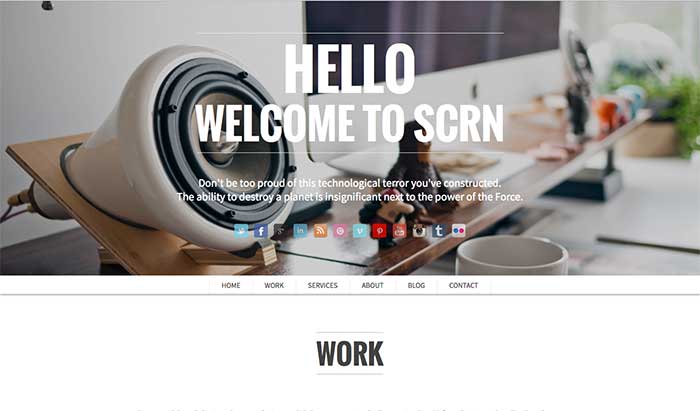 SCRN – односторінкова тема WordPress