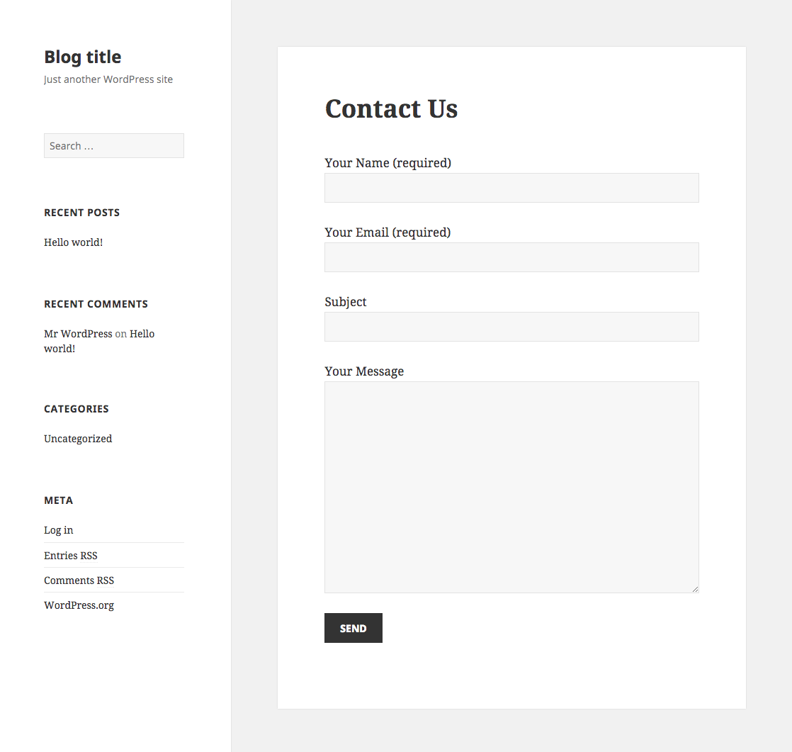 Contact Form 7 Examples