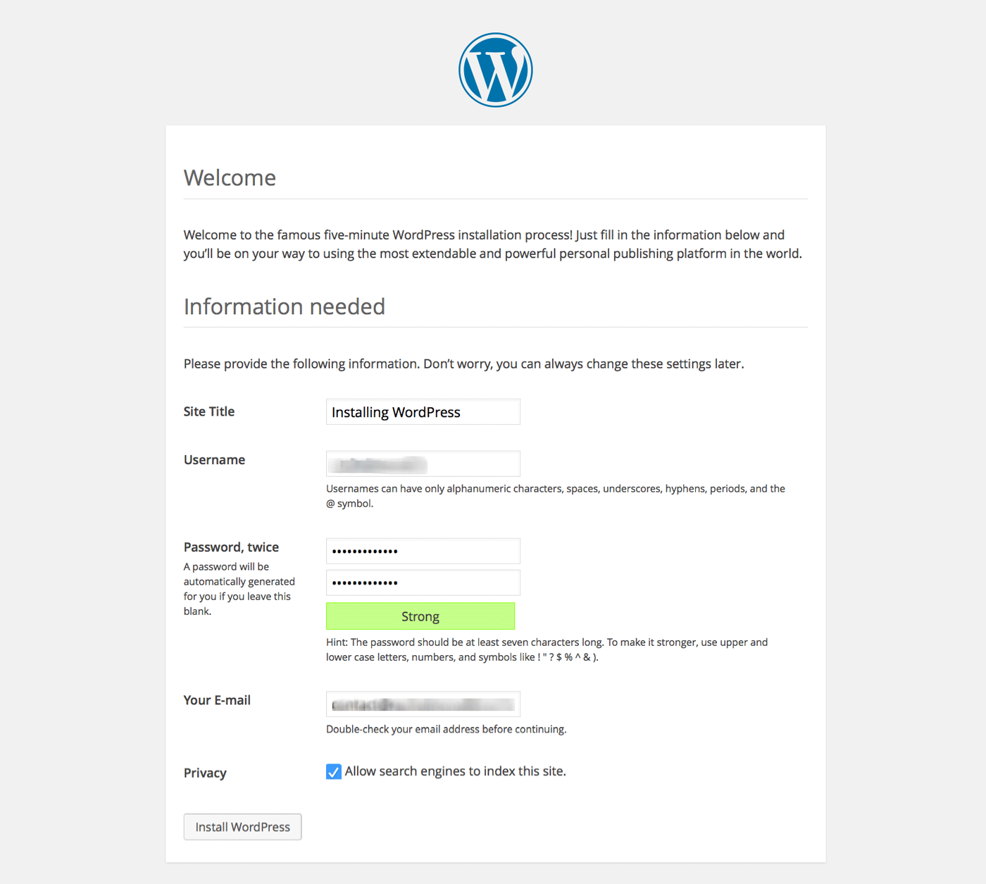 install wordpress abyss web server