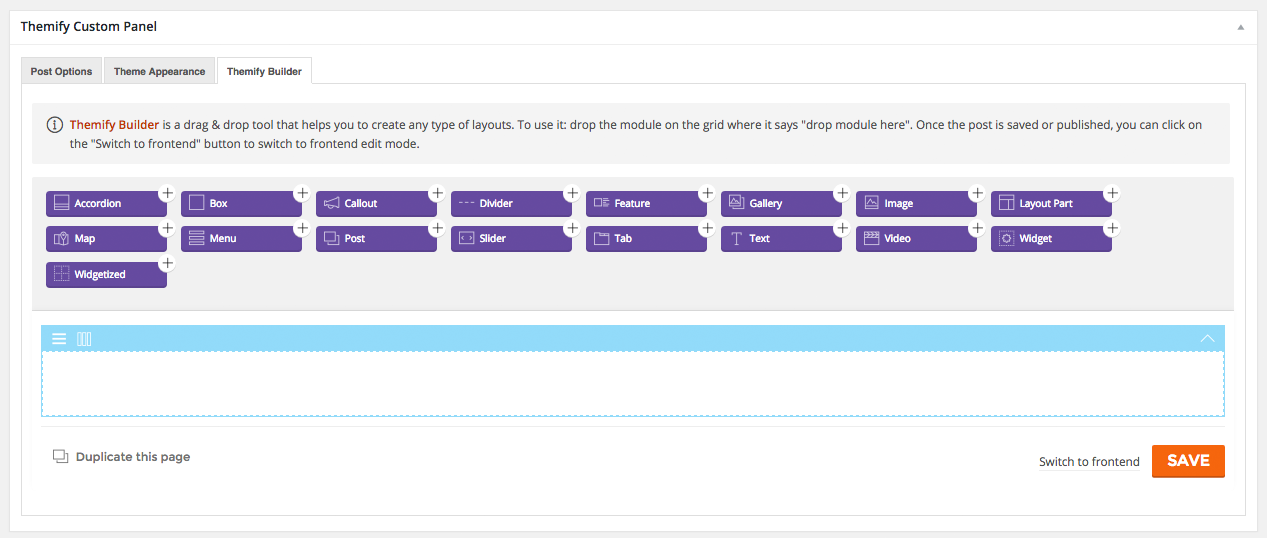 Themify Builder Backend