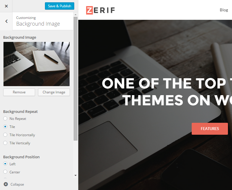 Zerif Lite Theme Review Background Image