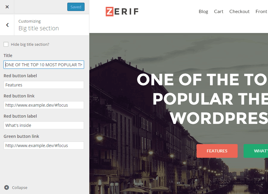 Zerif Lite Theme Review Blog Big Title