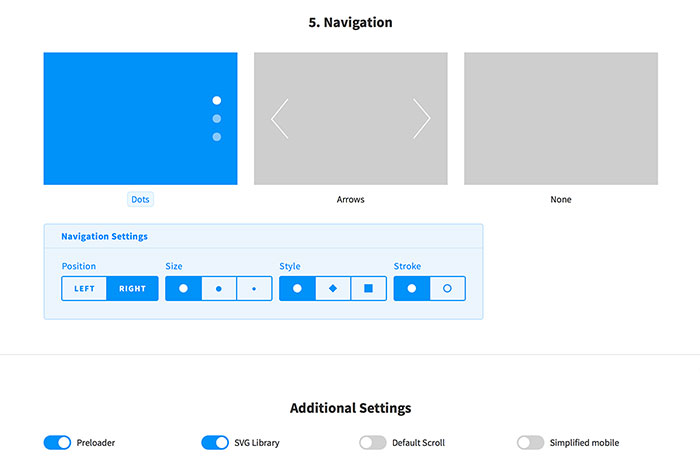 Slides Generator - Navigation