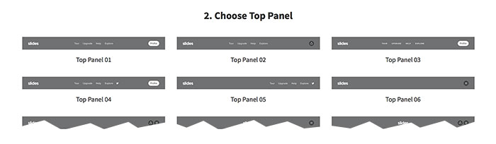 Slides Generator - Top Panels