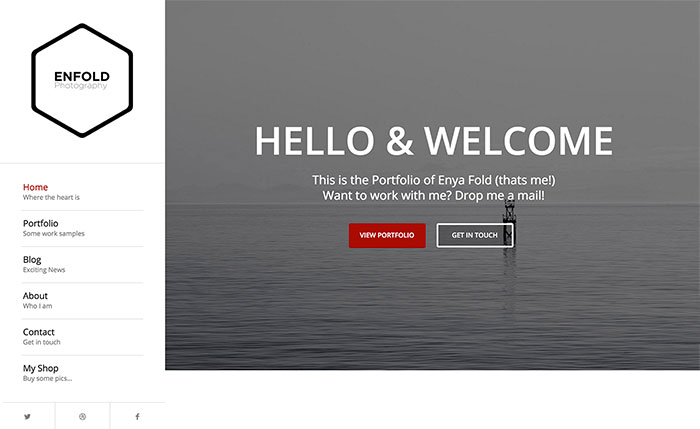 Enfold Photography Portfolio Demo - Screenshot
