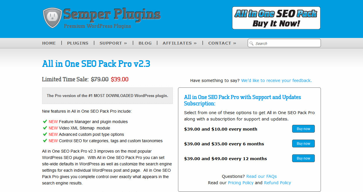 All in One SEO Pack Pro