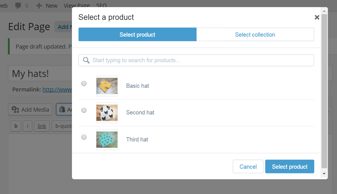 select product