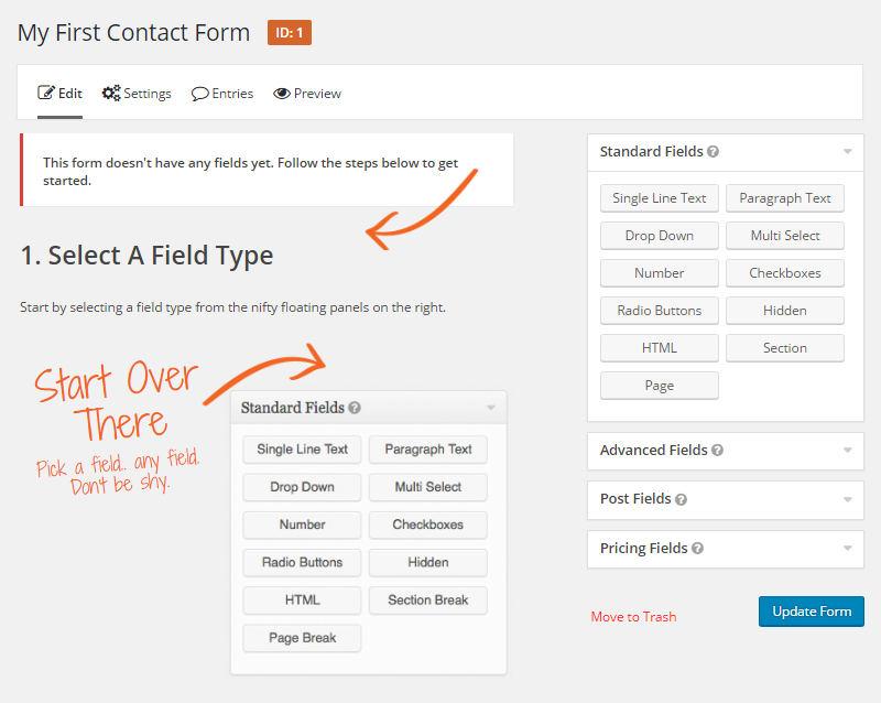 Gravity Forms Review Select Field