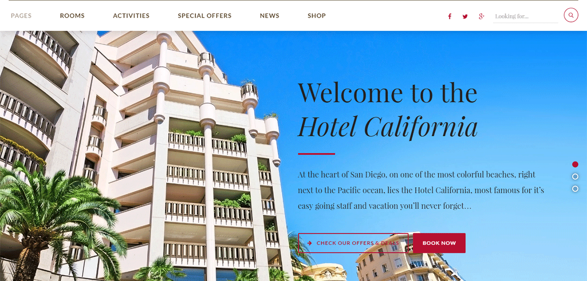 Hotel California WordPress Theme
