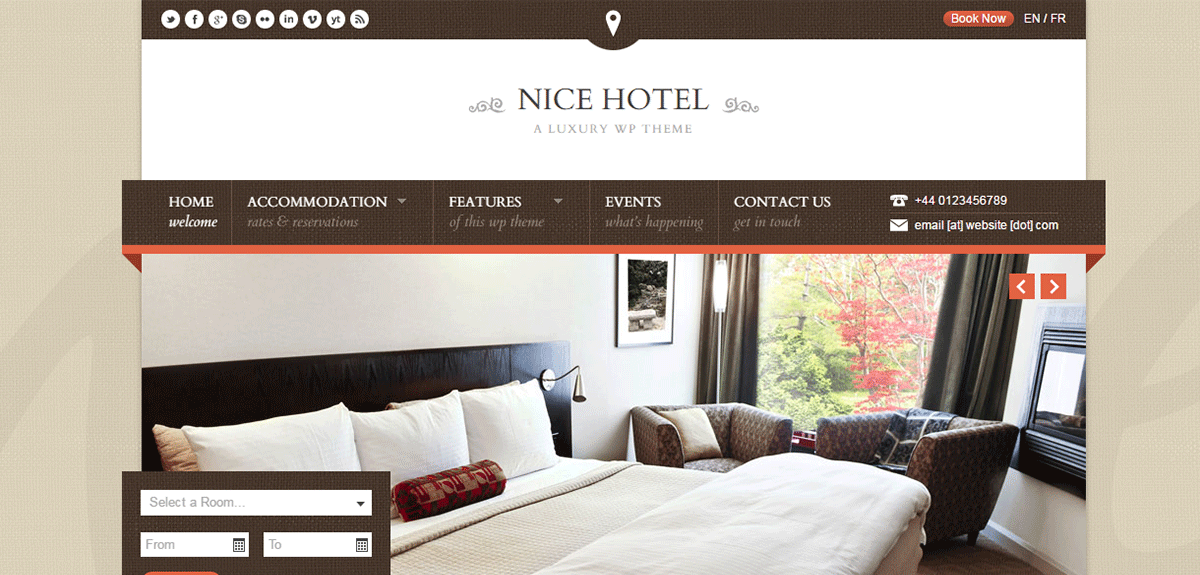 Nice Hotel WordPress Theme