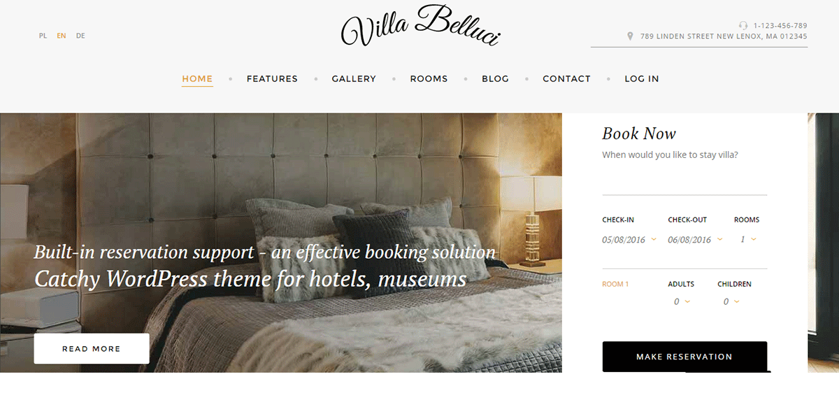 Villa Belluci WordPress Theme