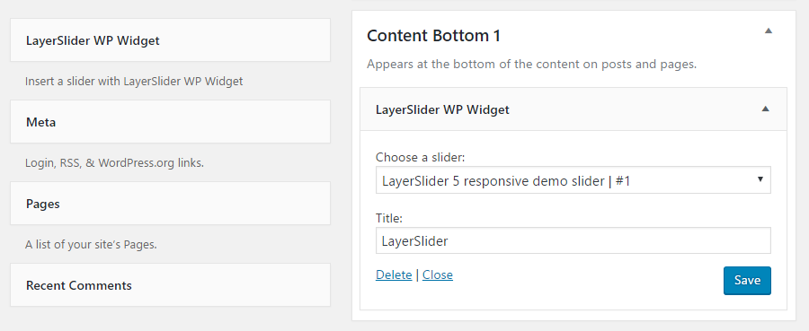 LayerSlider Widgets