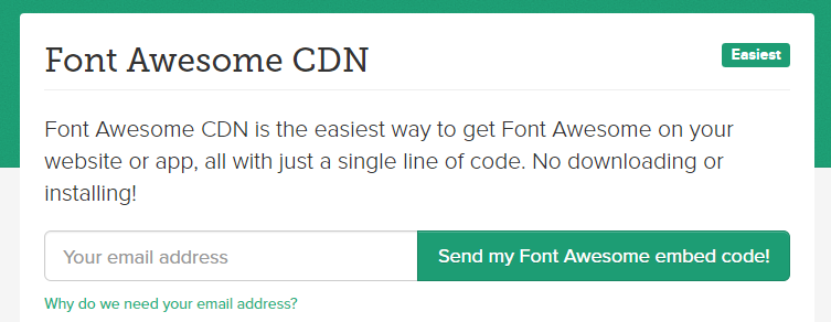 get started with Font Awesome