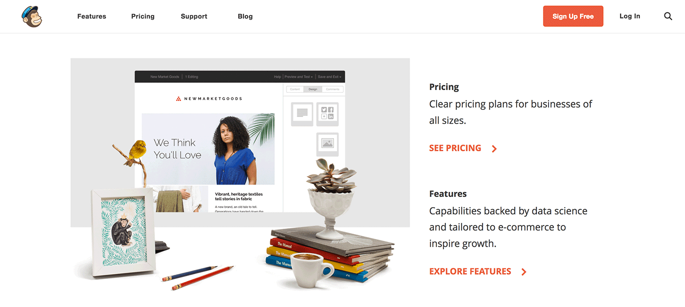 MailChimp Homepage