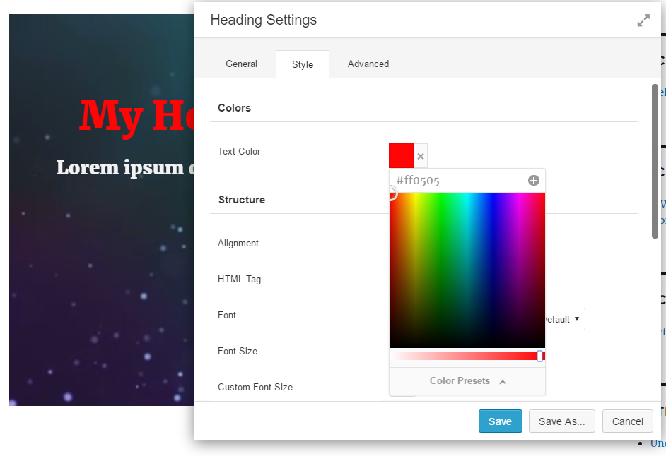 The Beaver Beaver front-end color picker tool
