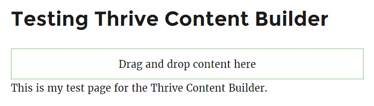 The Thrive Content Builder editable area
