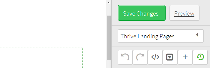 Screenshot of the Thrive Content Builder main controls