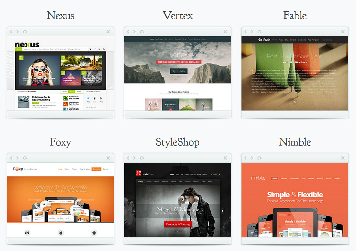 Other themes from Elegant Themes 