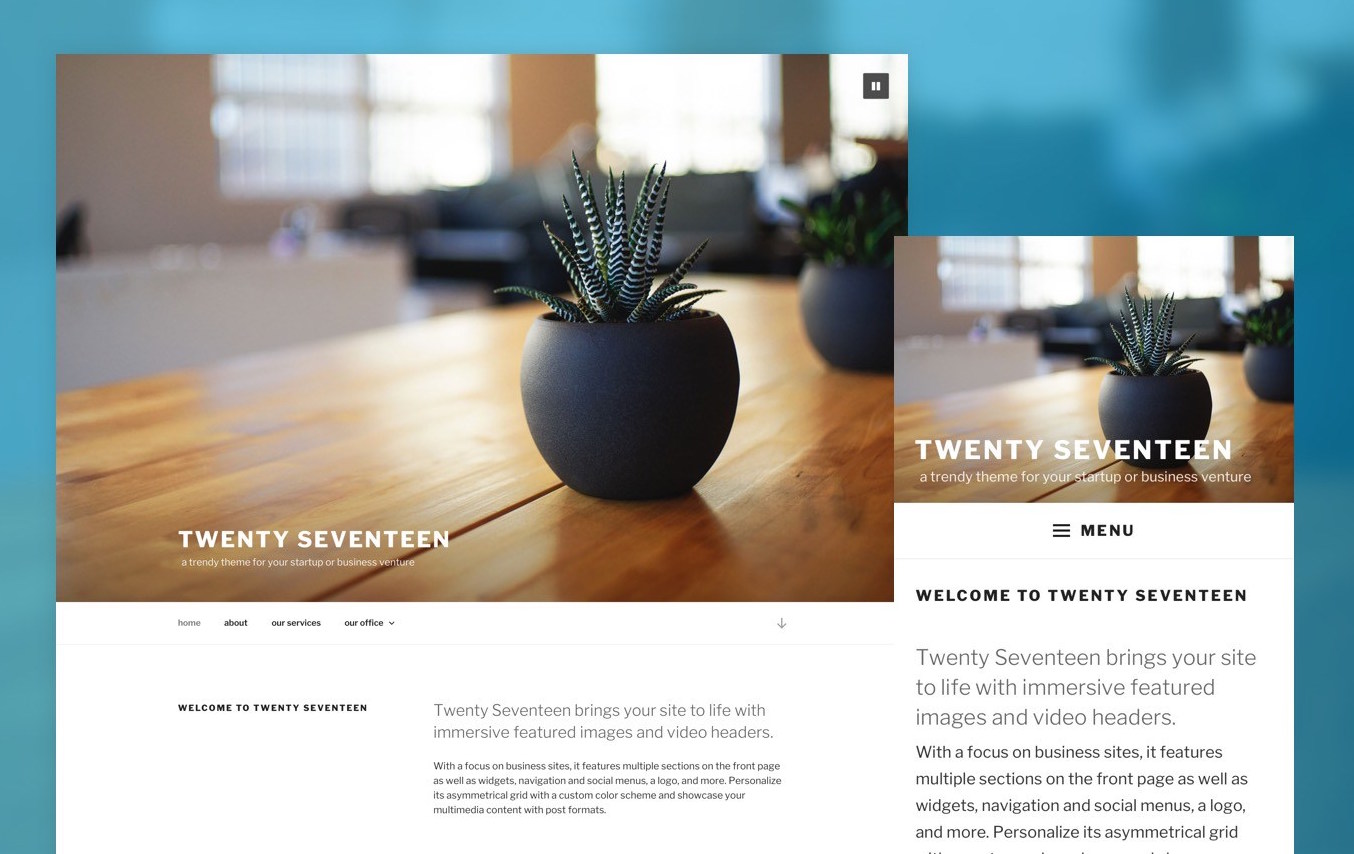 Twenty Seventeen is the new default WordPress theme