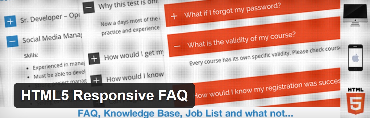 The HTML5 Responsive FAQ plugin