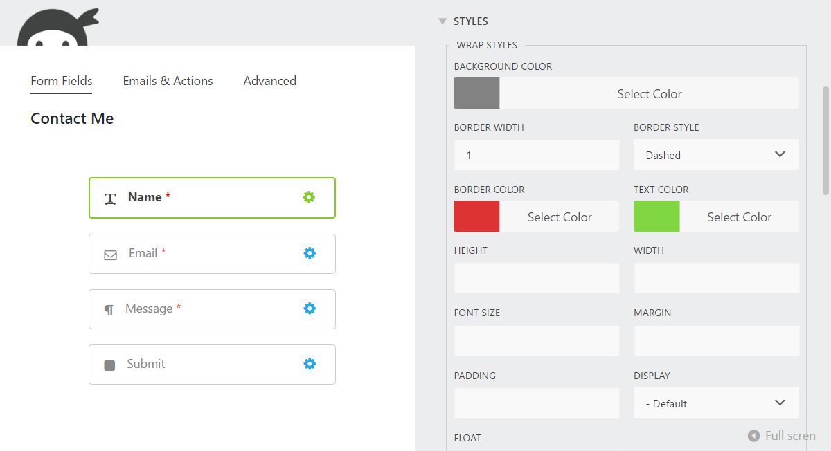 Customize form colors with Layout & Styles add-on