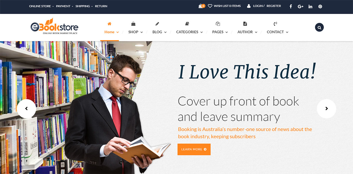 Book Store - WordPres Theme