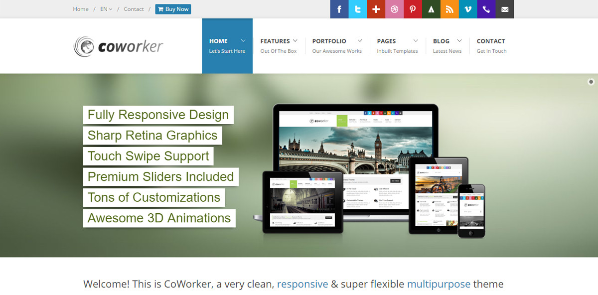 CoWorker HTML template