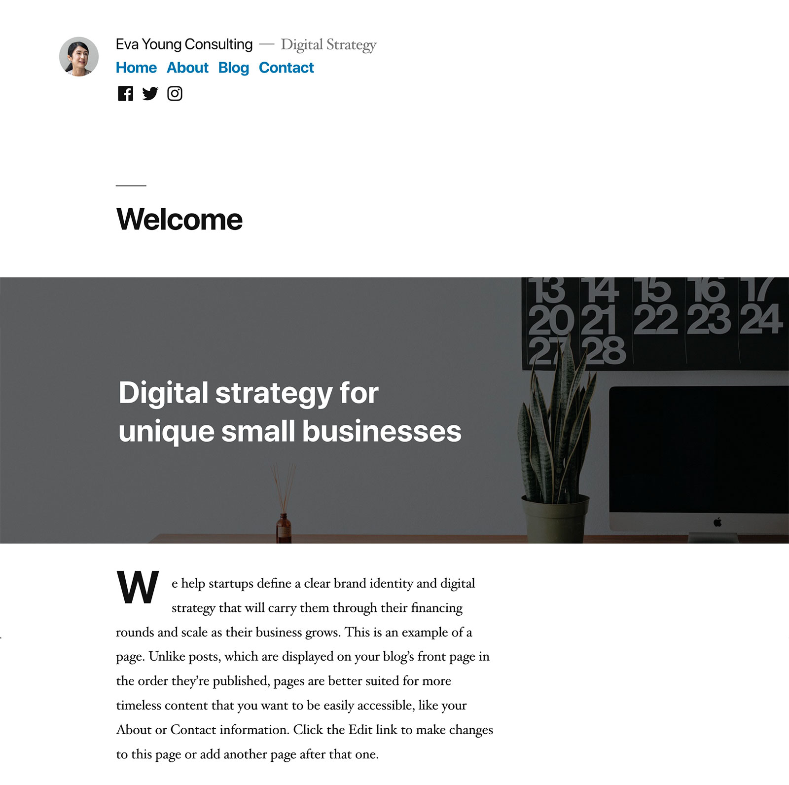 WordPress Twenty Sixteen Theme - Screenshot