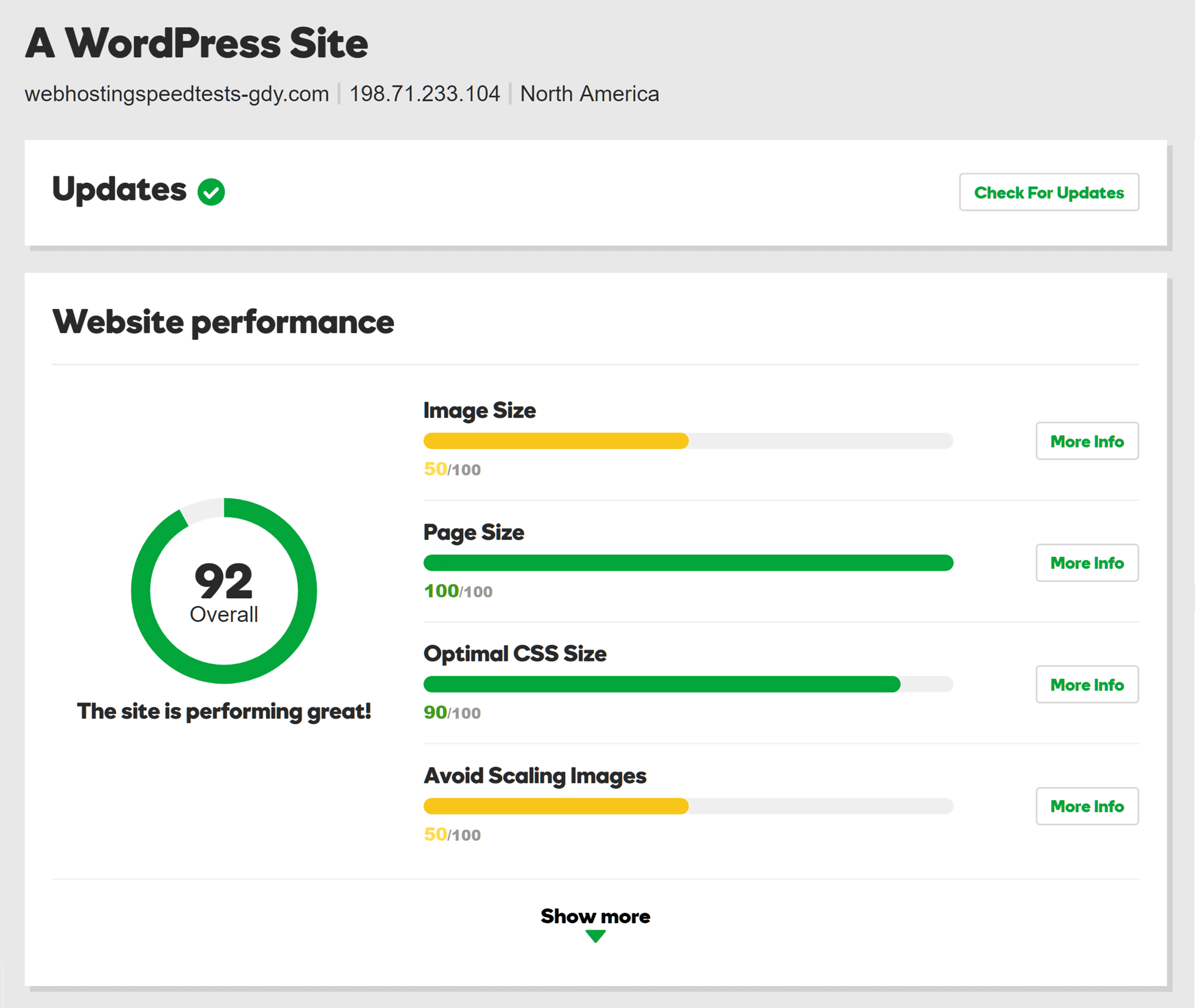 GoDaddy Website Reporting Tool