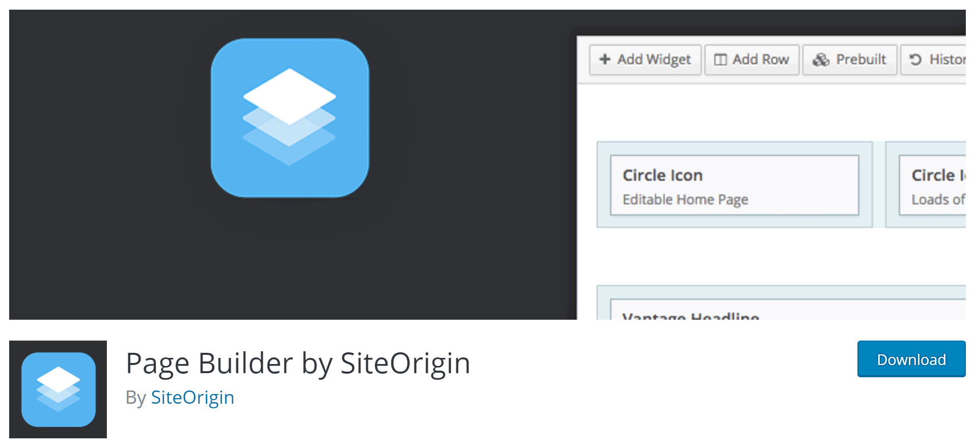 The SiteOrigin Page Builder Plugin