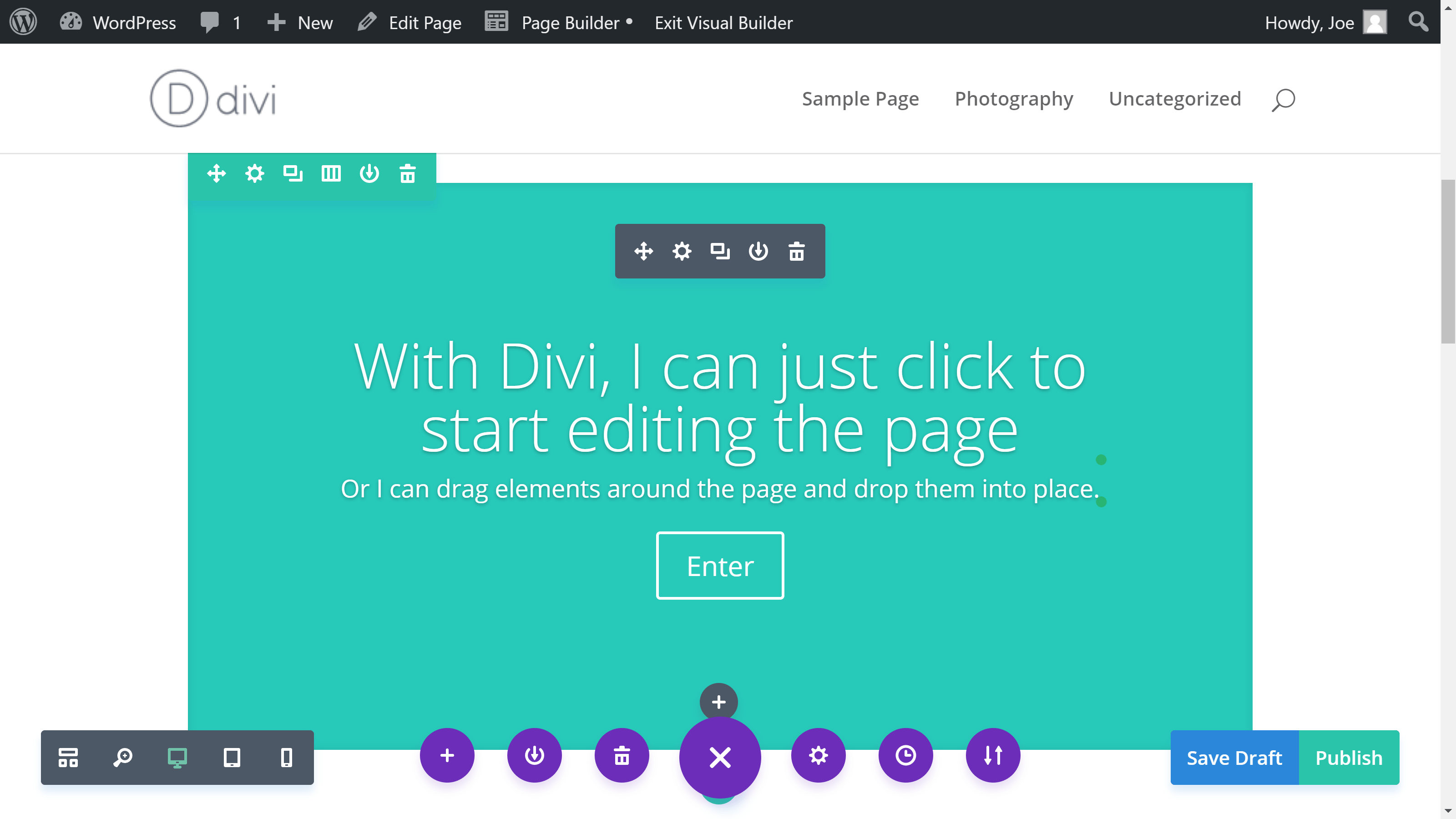 The Divi Front-End Editor