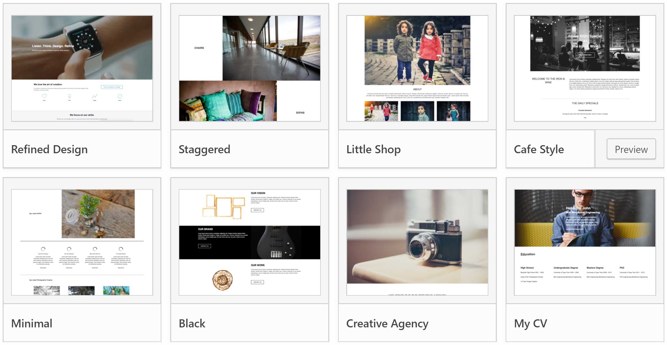 SiteOrigin Page Builder Page Layouts