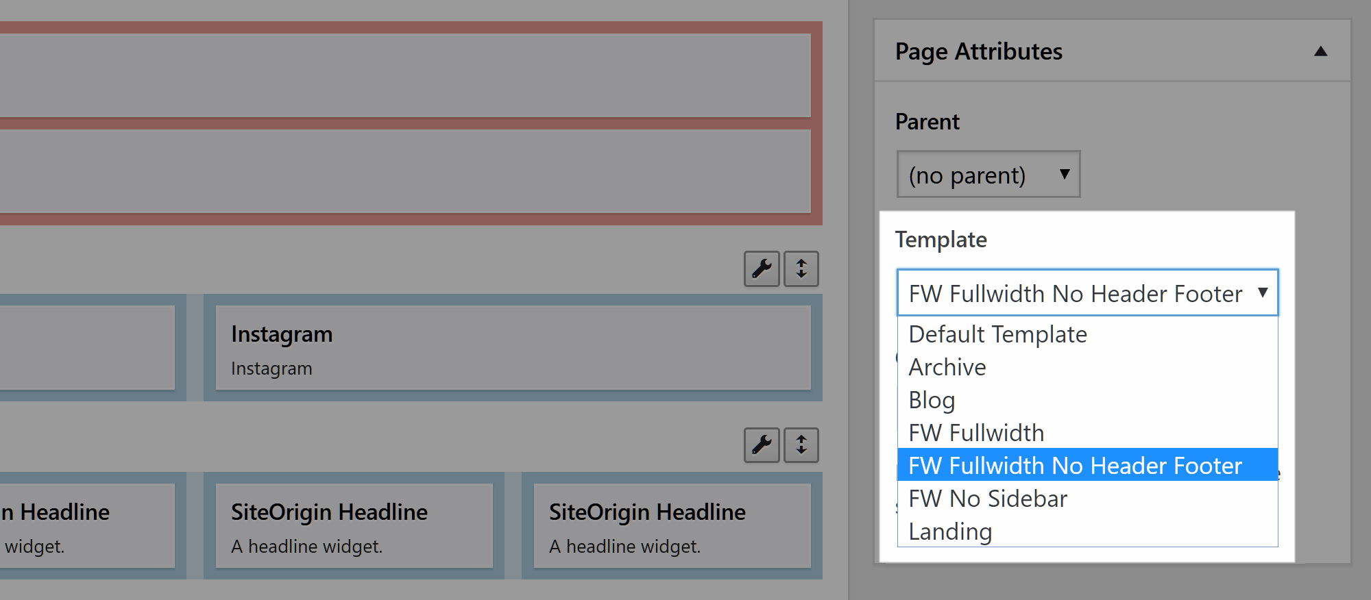 Full-width Page Template