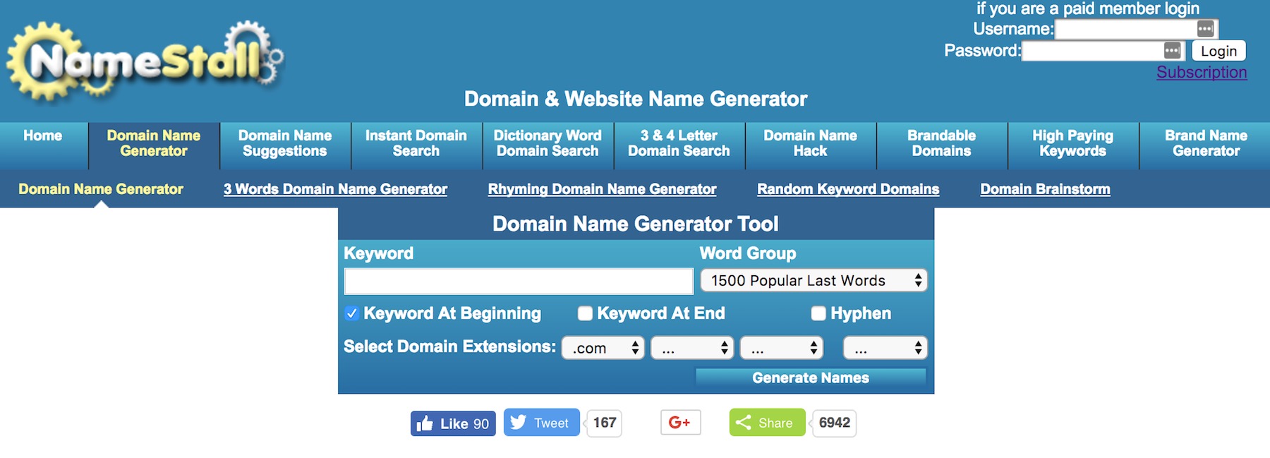 Domain name generator shopify