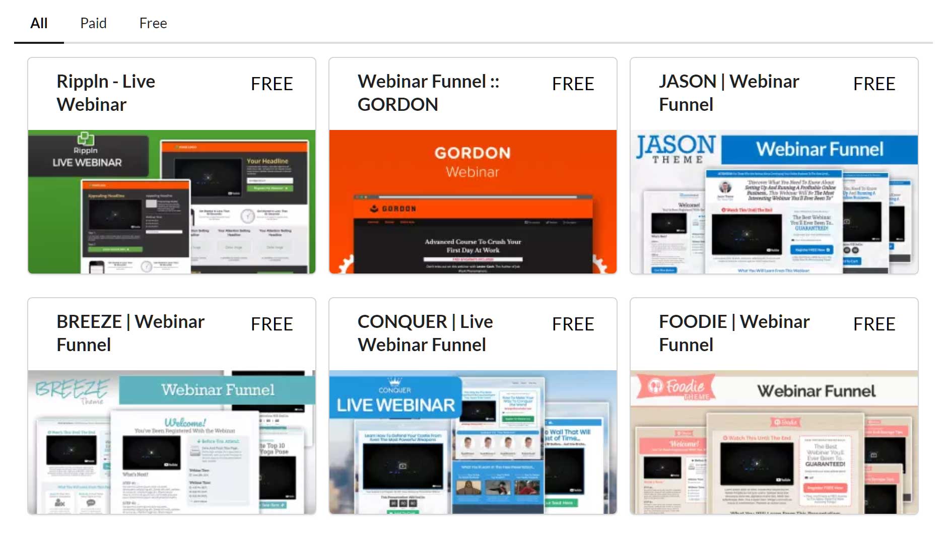 ClickFunnels Webinar Sales Page Templates