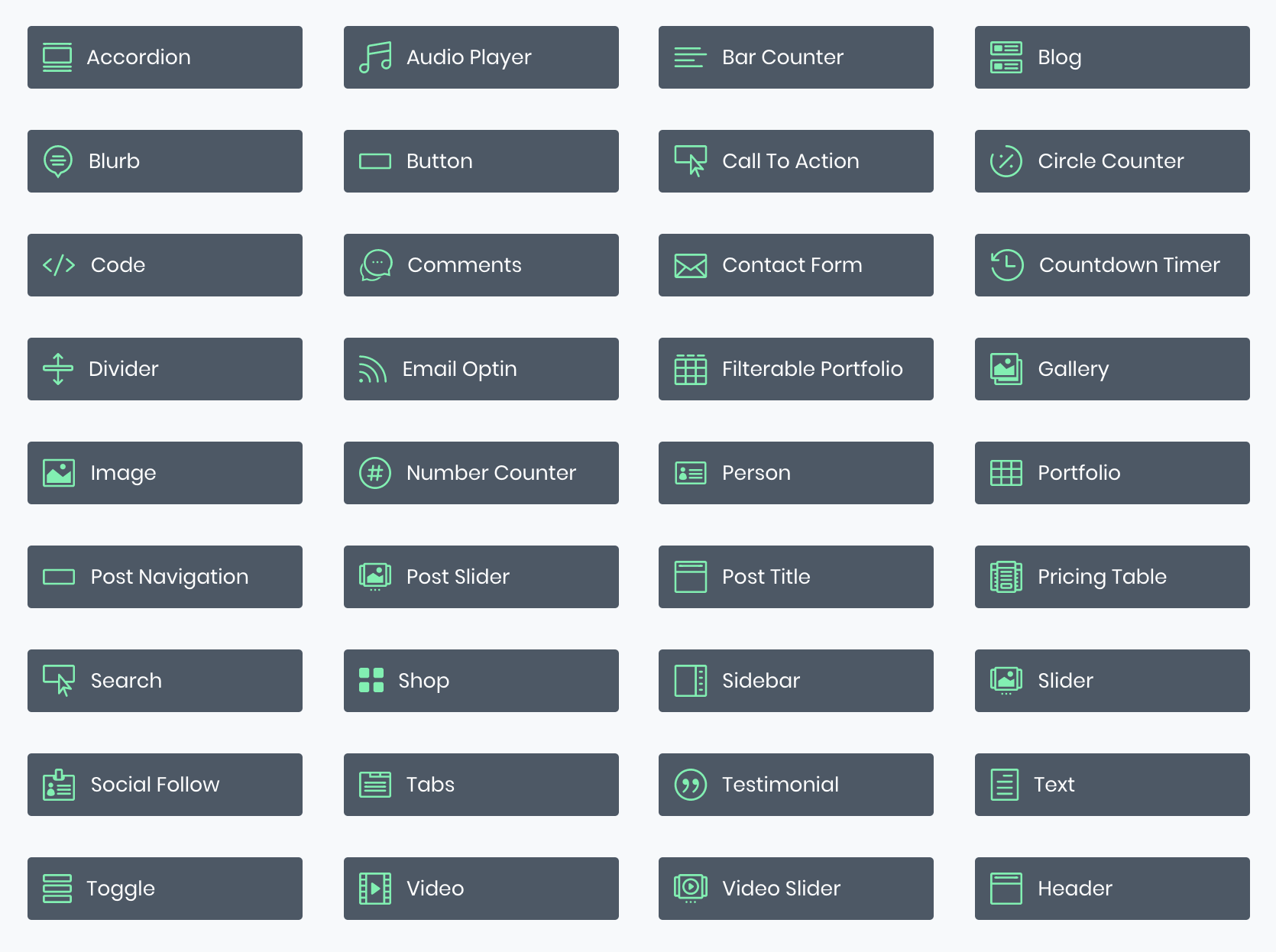 Divi content elements