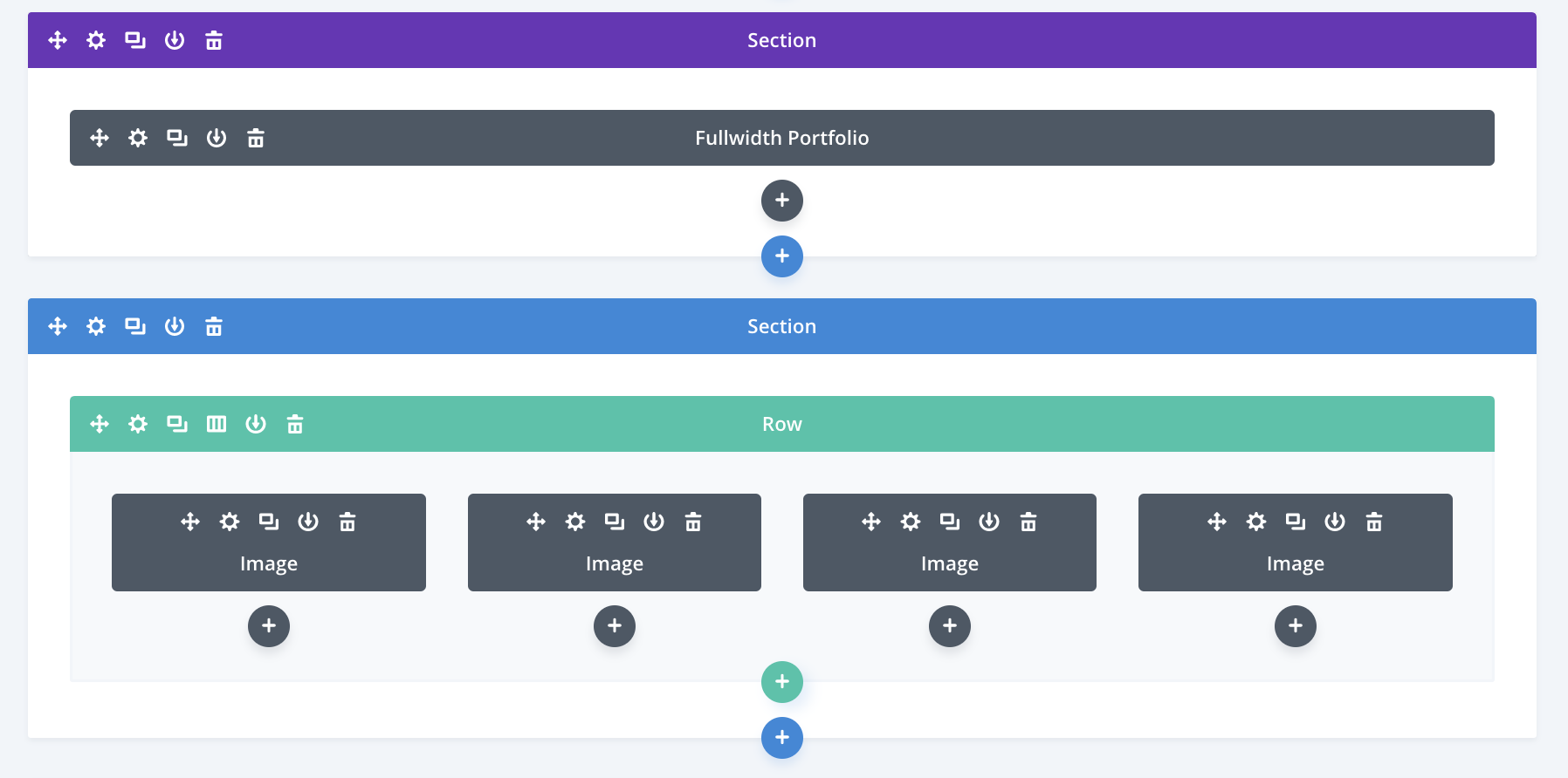 Divi page structure