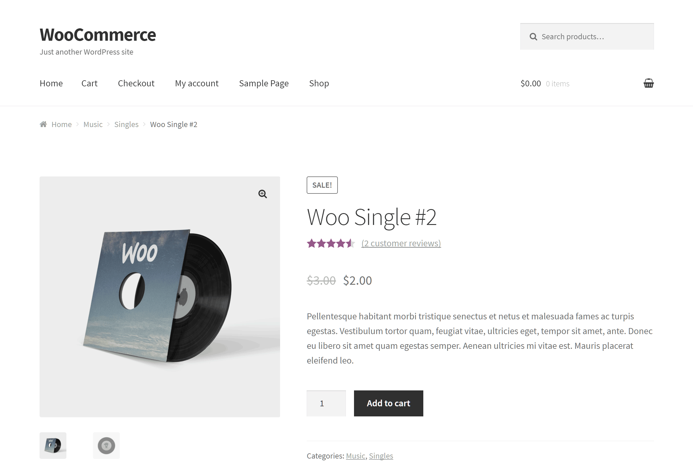 Preview of a WooCommerce Product