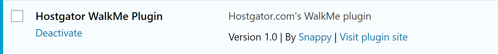 HostGator WalkMe Plugin Details