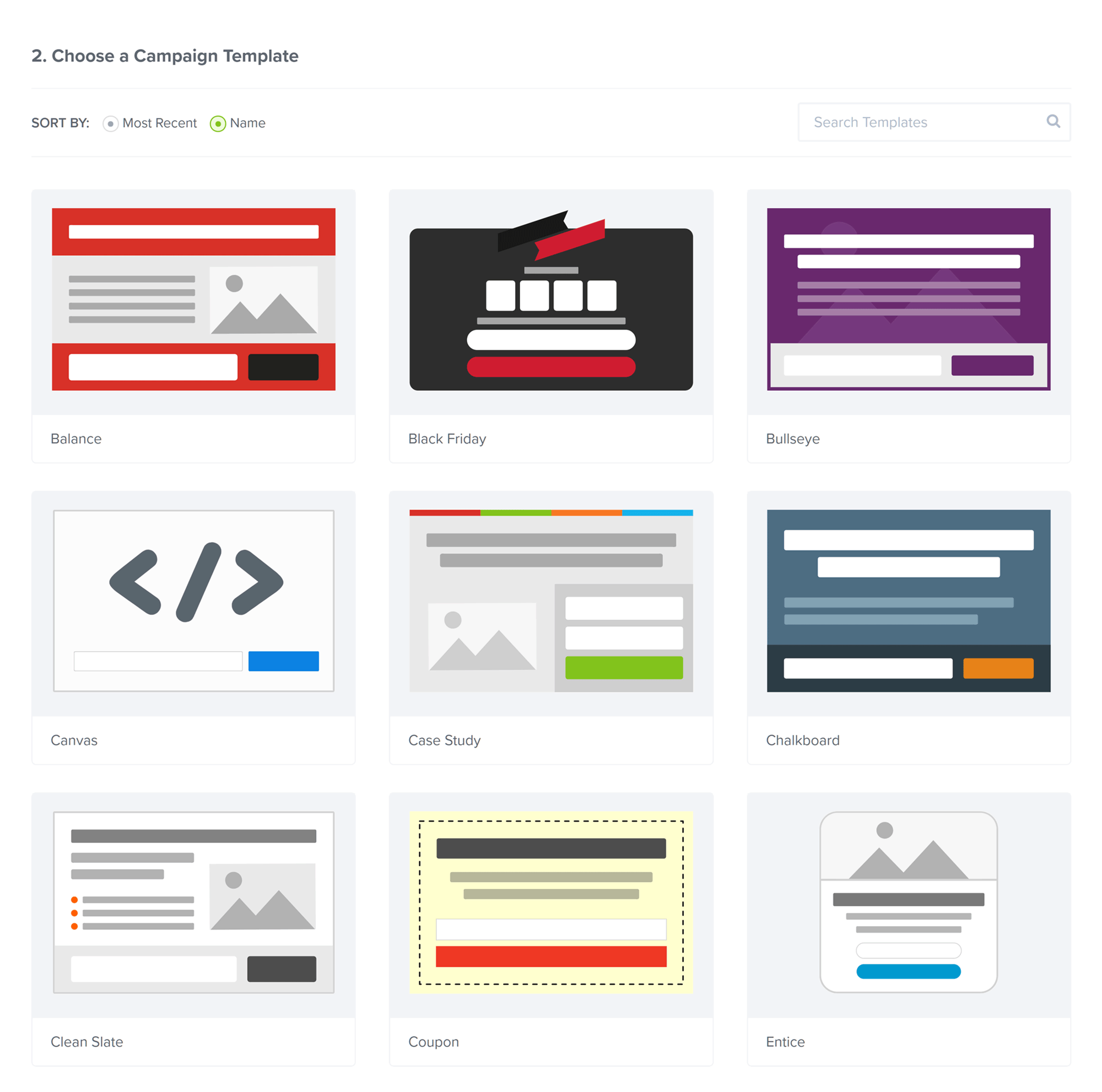 Select a Campaign Template