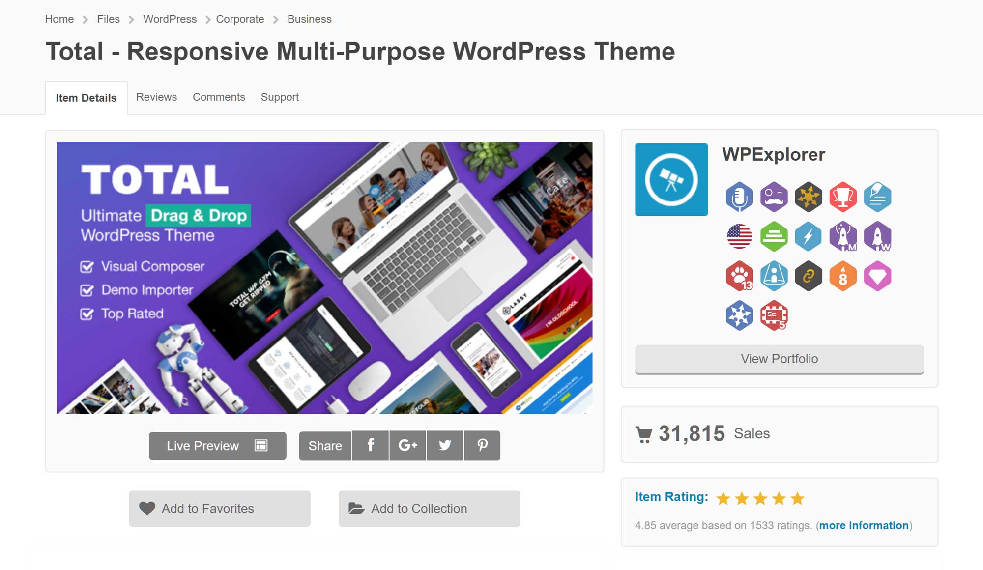 Total Theme at ThemeForest